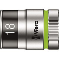 Wera 差込角1/2DR 保持機能付き ZYKLOPソケット 六角差込サイズ18mm 全長37mm