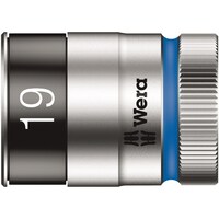 Wera 差込角1/2DR 保持機能付き ZYKLOPソケット 六角差込サイズ19mm 全長37mm