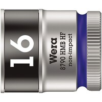 Wera 差込角3/8DR 保持機能付き ZYKLOPソケット 六角差込サイズ16mm 全長29mm