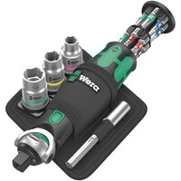 Wera サイクロップ 首振り式ラチェットドライバー ビット12本収納 ポーチ付き