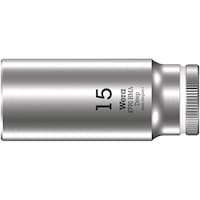 Wera 差込角1/4DR 六角ディープソケット 六角差込サイズ15mm