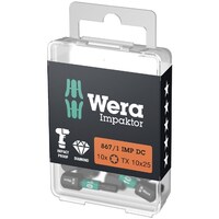 Wera 10個入 インパクトドライバー用 ドライバービット 刃先サイズT10 全長25mm