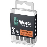 Wera 10個入 インパクトドライバー用 ドライバービット刃先サイズT30 シャンク径6.35mm