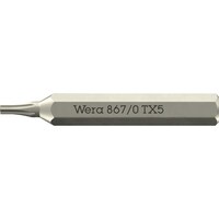 Wera 差込4mm六角 硬質材料向 867/0 Micro トルクスネジ用 精密ビット サイズTX5 全長30mm