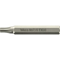Wera 差込4mm六角 硬質材料向 867/0 Micro トルクスネジ用 精密ビット サイズTX10 全長30mm