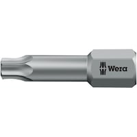 Wera TORSION トルクスネジ用 ドライバービット トーションビット設計 刃先サイズ6.35mm 刃先サイズT6 全長25mm