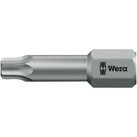 Wera TORSION トルクスネジ用 ドライバービット トーションビット設計 刃先サイズ6.35mm 刃先サイズTX9 全長25mm