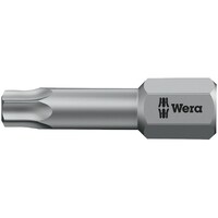 Wera TORSION トルクスネジ用 ドライバービット トーションビット設計 刃先サイズ6.35mm 刃先サイズTX25 全長25mm