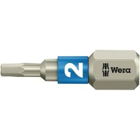 Wera Hex六角ネジ用 ステンレス製ドライバービット 差込6.35mm 刃先サイズHEX2 全長25mm