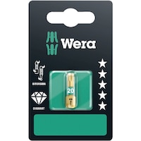 Wera ダイヤモンドコーティング 凹型トルクスねじ用 ドライバービット 差込6.35mm 刃先サイズTX20 全長25mm