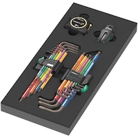 Wera 20点組 L型 HexPlus 六角棒・トルクスレンチ・メジャー・マグネタイザーセット フォームインサート付