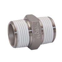 フローバル 六角ニップル(シール付) V6N04S 1/2