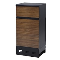 山善 【送料込】YAMAZEN 宅配ボックス 2段 大容量 100サイズ対応 鍵付き 防水IPX4 木目・ブラック EPB2(WD/BK)【メーカー直送/軒先渡し】