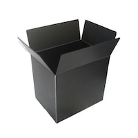 【業務用】プラスチック製ダンボール プラダンA式 底面A3 120サイズ 高さ420mm 黒 20枚