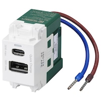 ヤザワ 埋込USBコンセントPD36W ホワイト H4USB20PD36WH 1個