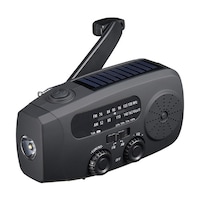 ヤザワ ラジオ付き手回し充電ライト BS803BK 1個