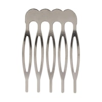 ニホンドニン コーム 平 5本足 ブラックニッケル W25×H40mm 5個入 A579 1袋