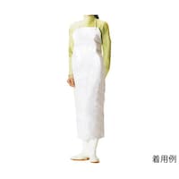 トオケミ 抗菌胸付前掛(ロープ紐)ホワイト LL KMWHITE 1枚