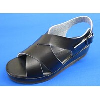 アズワン 日本製 ナースサンダル ブラック LL(24.5cmー25.0cm) SS6300ブラックLL 1足