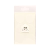 カモ井加工紙 マスキングテープ 丸 30枚入 無地 直径3.5cm mt CASA seal マットホワイト MTCDSS01 1セット