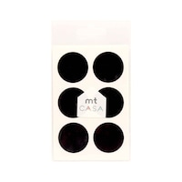 カモ井加工紙 マスキングテープ 丸 30枚入 無地 直径3.5cm mt CASA seal マットブラック MTCDSS02 1セット