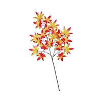 アズワン もみじスプレー59cm(造花)1セット(6本入) 57941 1セット