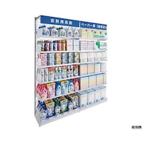 アズワン 【什器セットまるごと購入】BR50片面 幅90×高さ210cm 6段ネットタイプ 2連結セット 61822641 1台