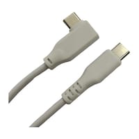 Lazos USBケーブル TypeC to C 充電・データ転送用 L型 70W ホワイト1.5m 1セット(20本入) LTCL7015 1セット