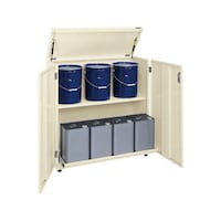 サカエ 一斗缶保管庫(一斗缶・ペール缶兼用タイプ・固定式) W1055×D415×H1070mm KUITKB 1個