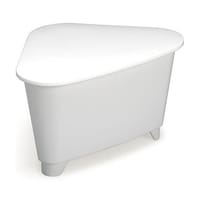 新輝合成 三角コーナー フタ付き ホワイト 1個