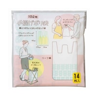 ネクスタ ゴミ袋 10L 48×26cm レジ袋 取っ手付き 半透明 14枚入 リーフ 1袋
