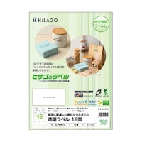 ヒサゴ 透明ラベル A4 12面 1パック(6シート入) KLPE861S 1パック
