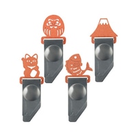 カール インデックスクリップ 縁起物シリーズ オレンジ 1パック(4個入) IC001O 1パック