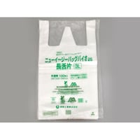 福助工業 バイオマスレジ袋 ニューイージーバッグバイオ25 長舌片 3L 半透明 1ケース(100個×10セット入) 0364193 1ケース