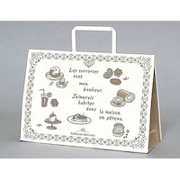 福助工業 紙手提げ袋 ラッピーバッグ No.3SS カフェ 1ケース(50個×6セット入) 00744072 1ケース