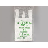 福助工業 バイオマスレジ袋 ニューイージーバッグバイオ25 長舌片 L 乳白 1ケース(100個×10セット入) 0364126 1ケース