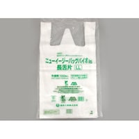 福助工業 バイオマスレジ袋 ニューイージーバッグバイオ25 長舌片 LL 半透明 1ケース(100個×10セット入) 0364185 1ケース
