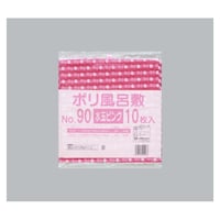 福助工業 ポリ風呂敷 No.90 水玉ピンク 1ケース(10個×30セット入) 00357720 1ケース