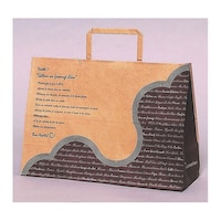 福助工業 紙手提げ袋 ラッピーバッグ No.3SS フランス語(未晒)1ケース(50個×6セット入) 00744073 1ケース