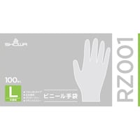 ショーワグローブ RZ001ビニール手袋 100枚入 L 1ケース(10函) RZ001L 1ケース