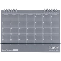 ナカバヤシ ロジカル卓上カレンダー2026リングタイプ/A5/ブラック CLTA50226D 1冊