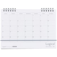 ナカバヤシ ロジカル卓上カレンダー2026リングタイプ/A5/ホワイト CLTA50226W 1冊