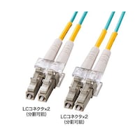 サンワサプライ メガネ型光ファイバケーブル(マルチ50μmOM3、LC×2LC×2、3m) HKBOM3LCLC03N 1本