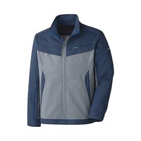 ミドリ安全 春夏作業服 帯電防止JIS適合 ベルデクセルフレックス ジャンパー 上 グレー×ネイビー L VES2843UEL 1着