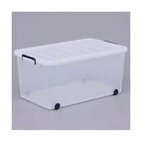 アイリスオーヤマ 440x740x350mm 収納ケース(バックル付/クリアー) EA506AB58 1個