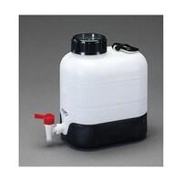 瑞穂化成工業 10L ポリ容器(底部傾斜・コック付) EA508AW10 1個