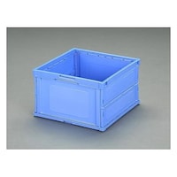 三甲 366x366x221mm/24.8L 折畳コンテナ(薄型/青 EA506AA502 1個