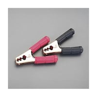 清和工業 100A 充電用クリップ(赤・黒) EA812JY42 1組