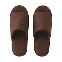 テンダイ パイル地携帯スリッパ ブラウン 1箱(100足入) 572606 1箱