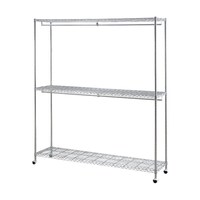 アイリスオーヤマ メタルシェルフ ワードローブ 2段タイプ 120着収納 SEW21821BC 1台